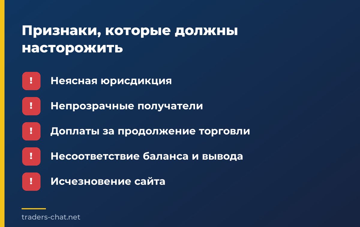 Признаки, которые должны насторожить